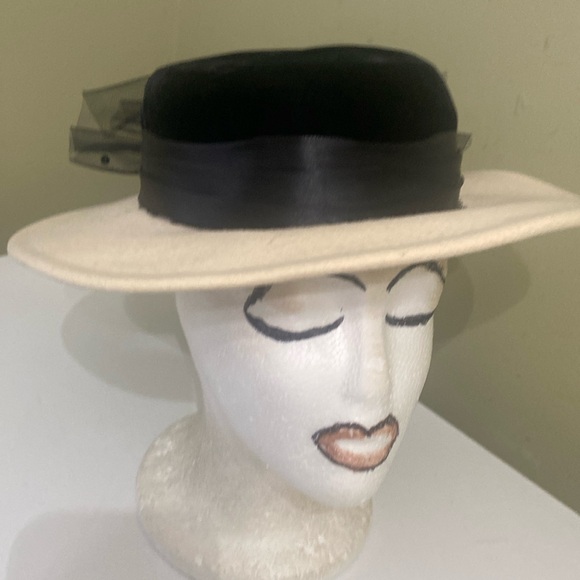 Cute Ivory Wool Church Dress Hat by Plaza Suite main image 10